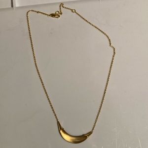 Alexis bittar gold capped crescent necklace